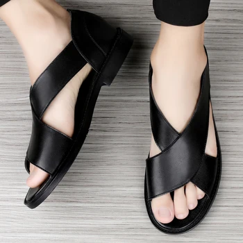 Gladiator Luxe Genuine Leather Men's Rome Style Sandals