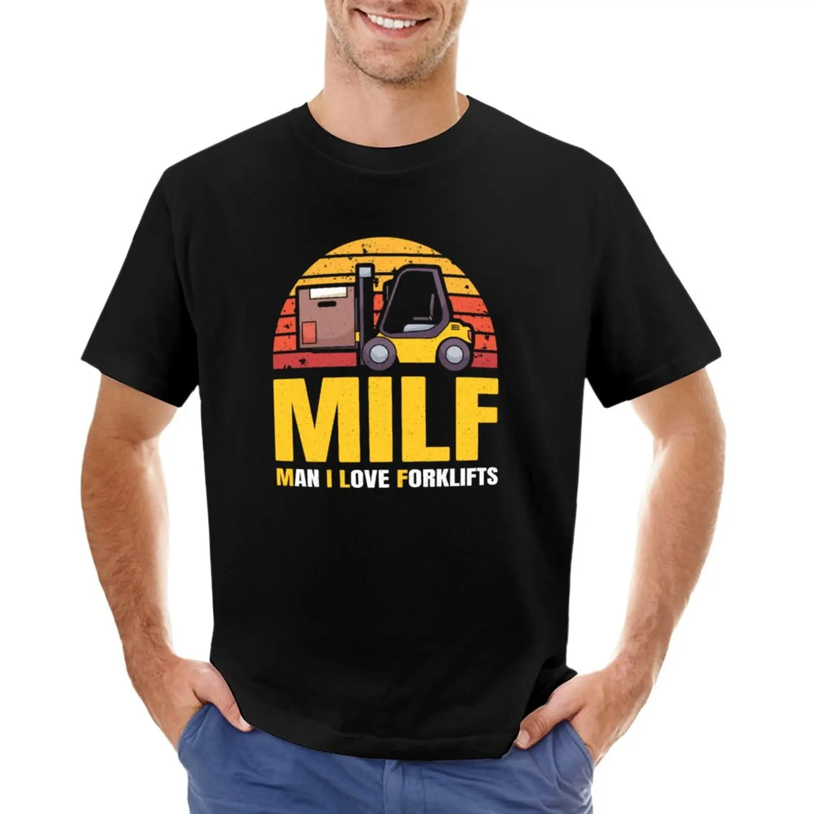 

MILF Certified Forklift Operator Forklift Driver Forklift Pullover Hoodie T-Shirt Tee shirt men graphic t shirts