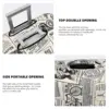 Vintage Newspaper Suitcase Cover Letter Print Flight Business Elastic Luggage Accesories Protection 4