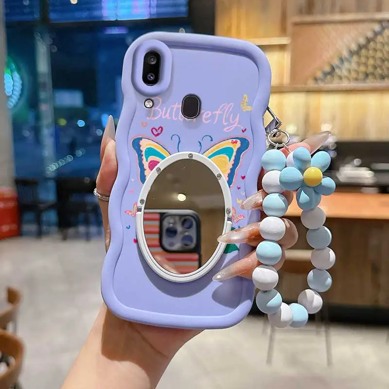 Cartoon Butterfly Phone Accessory Set: Case, Lanyard & Stand