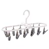 2024 New Collapsible Clothes Drying Rack Travel Shirt Socks Hangers with Clips Foldable Pants Clothes Hangers Closet Organizer 1