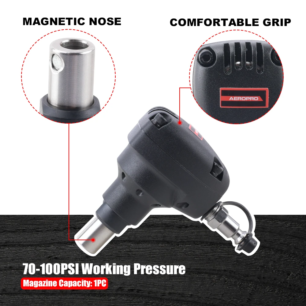 AEROPRO MSN90 Pneumatic Hammer Air Nailer Gun Pneumatic Mini Hammer For Nails Nail Gun Specialty Air Nailer For Wood Working 3