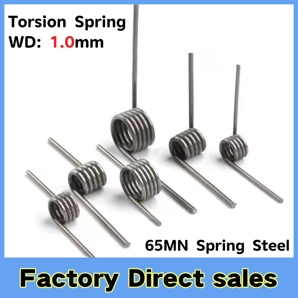 

Helicaltorsio Ring 65Mn Steel V-Shaped Helical Torsion Spring Wire Diameter 1.0mm Angle 60 90 120 180 Degrees 10Pieces Custom