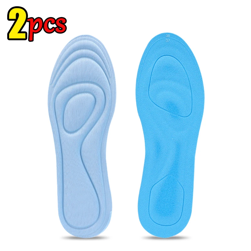 2/4 stk 5D Massage Memory Foam Sport Løbesko Sål Åndbare pudepuder til kvinder Mænd Fødder Ortopædiske indlægssåler_voghion.com