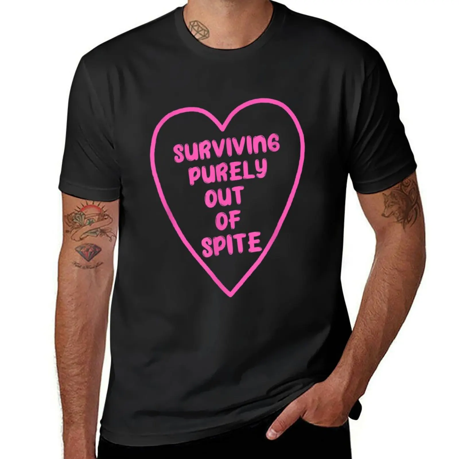 surviving purely out of spite T-Shirt aesthetic clothes summer tops Blouse new edition designer t shirt men