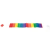 Outdoor Wooden Wind Chimes Yard Garden Colourful Kindergarten Bells Rainbow Wind Chime Wall Hanging Decorations Home Decor 4