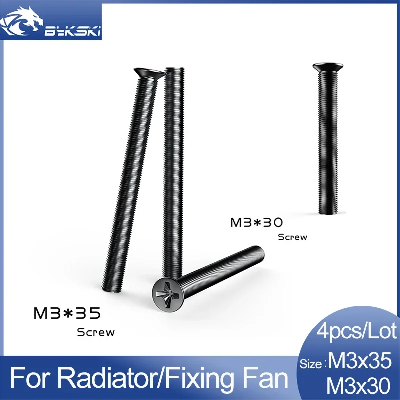 Screws Radiator Support Bykski-Mounting-Screws-for-Water-Cooling-Radiator-4pcs-Lot-M3x30-M3x35 ...