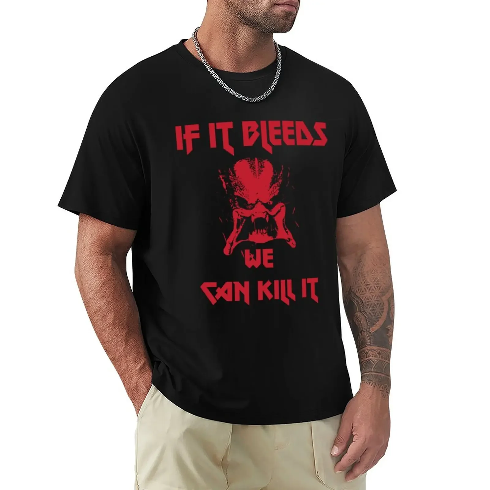 

if it bleeds T-Shirt hippie clothes vintage Aesthetic clothing oversized t shirt men