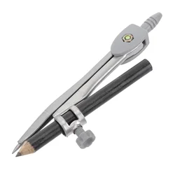 Professional Geometry Drafting and Drawing Tool Set - Metal Compass for Students, Woodworking, and Kids (As Shown)