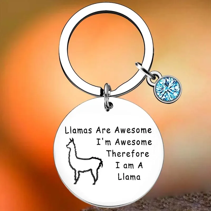 

Hot Funny Llamas Lover Gifts Key Chain Ring Llamas Are Awesome keychains pendant alpaca Gift