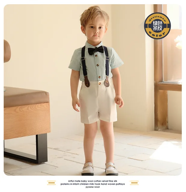 Abito Battesimo Bimbo Lito Angels - Set 5 Pezzi Bianco (gilet, Camicia, Pantaloni, Papillon, Cappello) - Foto 8