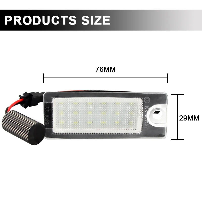 2Pcs Car Rear LED License Number Plate Light For VOLVO V70 XC70 S60 S80 XC90 New