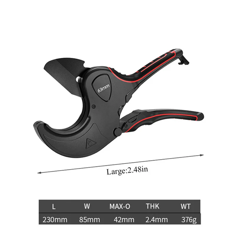 

Hot PVC Pipe Cutting Machine Pipe Scissors Self-locking Ratchet Cutter For Tube Hose Plastic Pipes PVC/PPR Plumbing Hand Tools