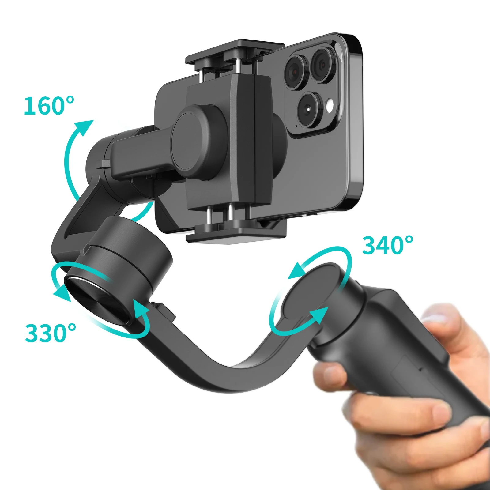 S5 Professional 3-Axis Handheld Gimbal Stabilizer for iPhone/Samsung/Xiaomi Anti-Shake Phone Holder for Smooth Video Recording