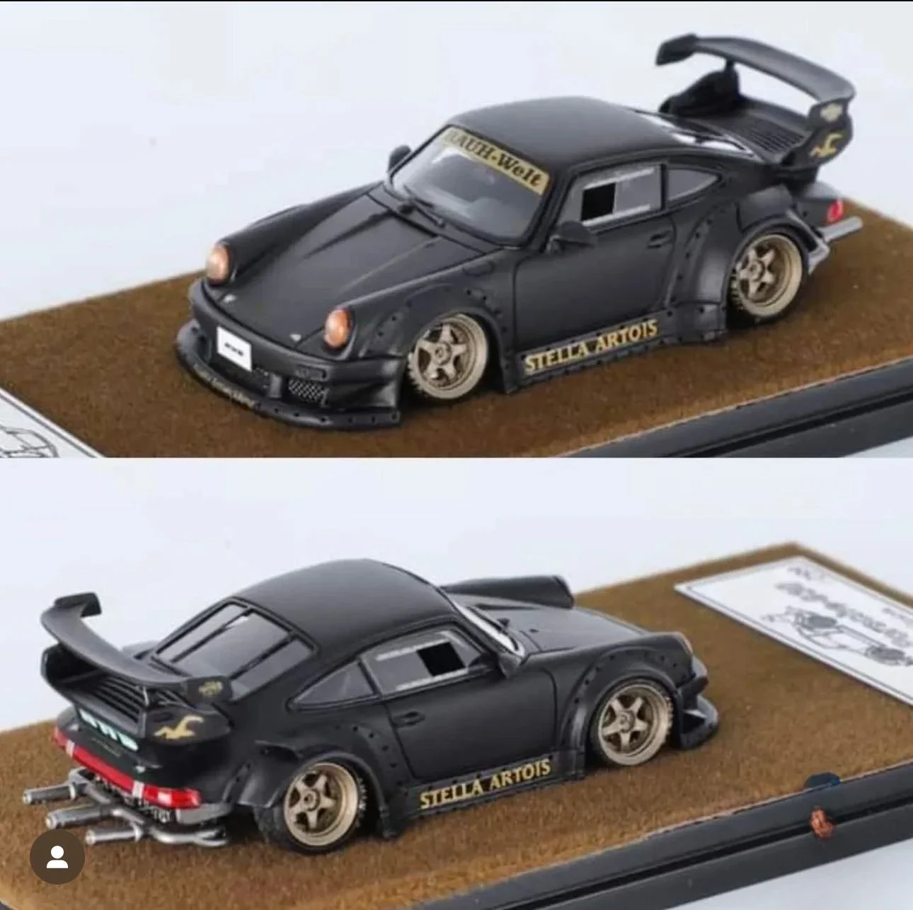 Qidian Model 1:64 Rauh-Welt RWB930 GT Stella Black