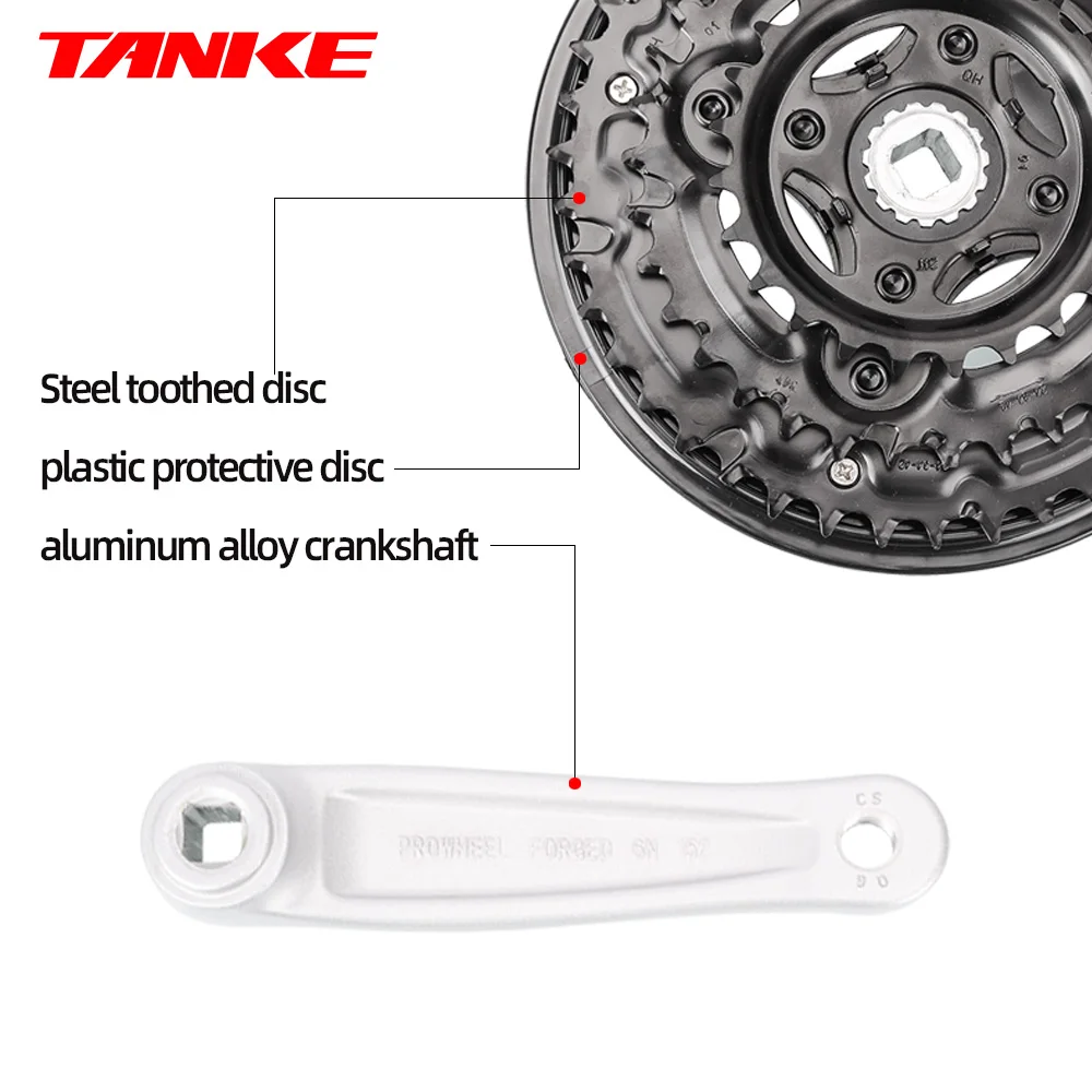 Description Picture 4 of itemMTB Crankset 7/8/9 Speed 24-34-42T 152mm kids Bicycle Crank Set crankdiamond hole Sprocket wheel Chainwheel aluminum alloy 24er