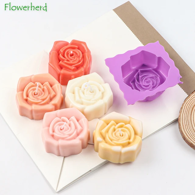 3D Rose Flower Candle Mold Rose Shape Silicone Mold Resin Rose Candle Mold  for Cake Decoration Chocolate Soap Candy Making - AliExpress