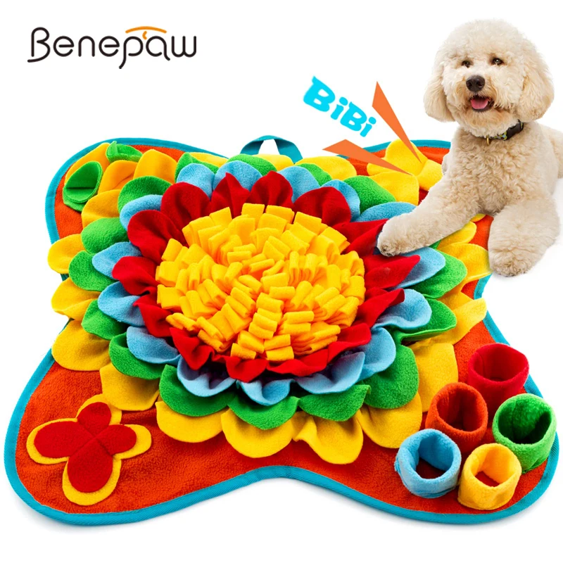 

Benepaw Dog Snuffle Mat Durable Anti-slip Pet Feeding Mat Portable Dog Puzzle Toys Interactive Encourage Natural Foraging Skill