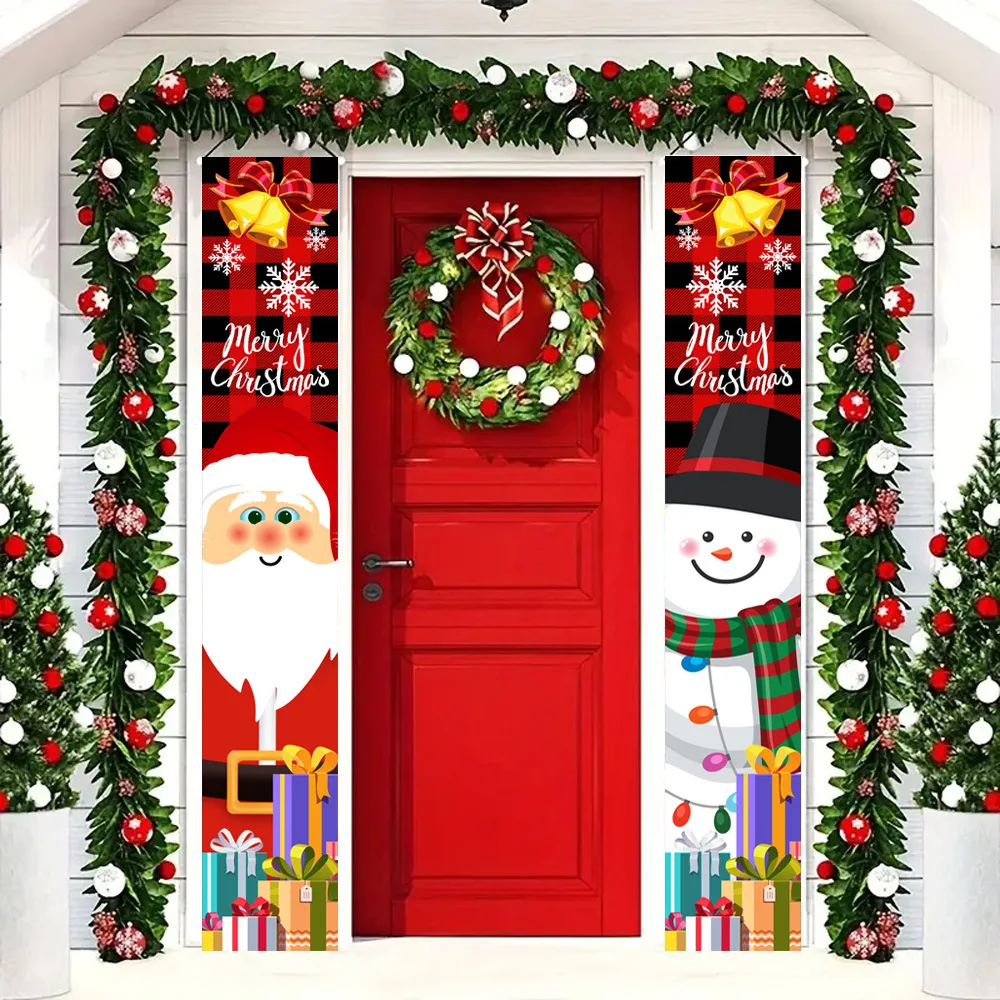 Décor De Porte Bonhomme De Neige Hello Winter – Panneau Bienvenue Noël Bleu – Décoration Hiver En Bois
