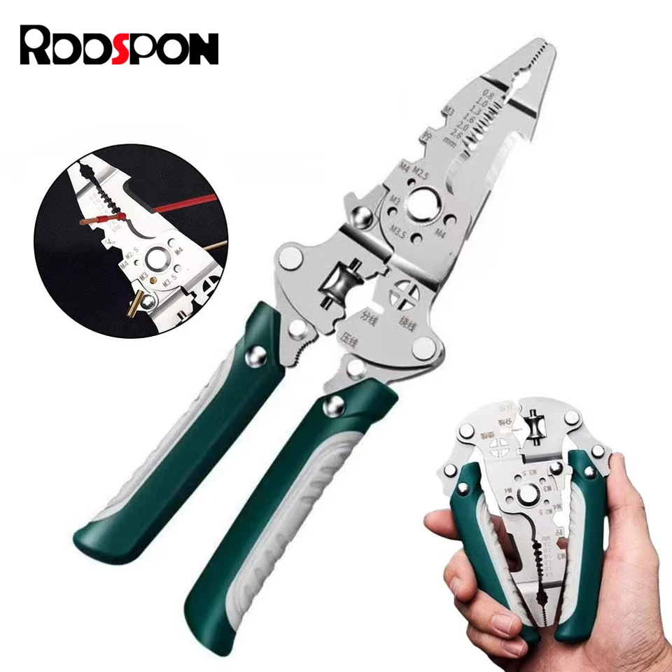 18-in-1 Foldable Wire Stripper Tool – Strips, Cuts, Crimps, Twists, Multi-Function For Electricians