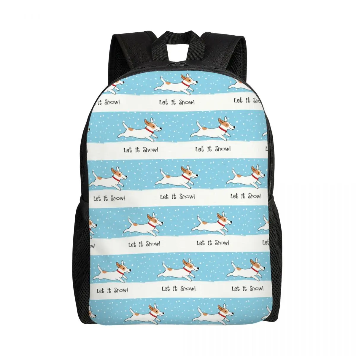 

Customized Cute Jack Russell Terrier Puppy Backpack Men Women Fashion Bookbag for School College Snow Dog Holiday Bags