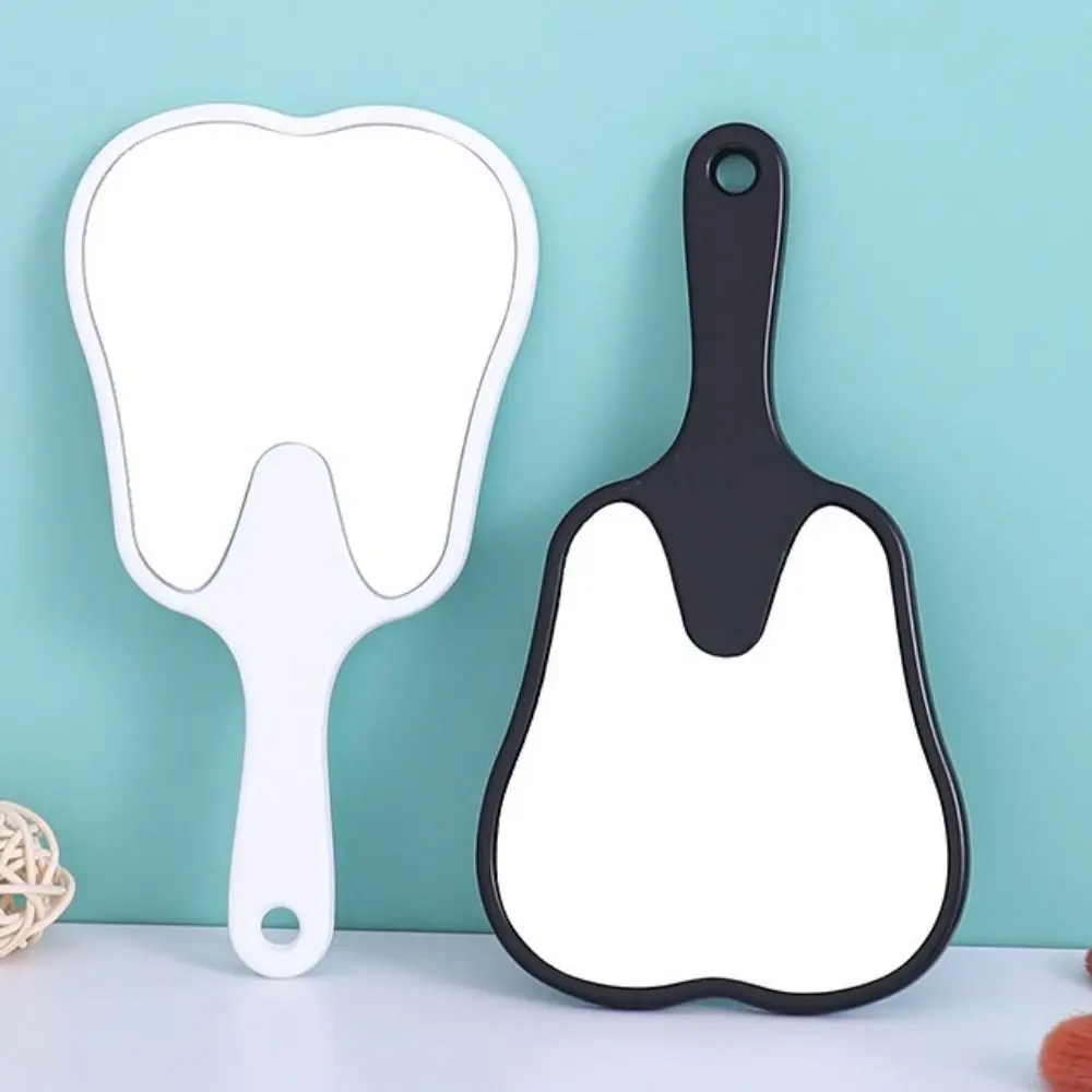 Plastic Tooth-shaped Mirror Durable Lightweight High-definition Portable Makeup Mirror Mini Handheld Sector Women makeup mirror