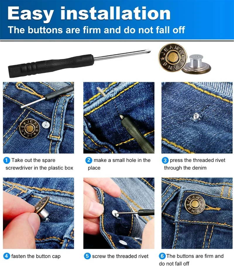 How to Replace a Metal Button on Jeans