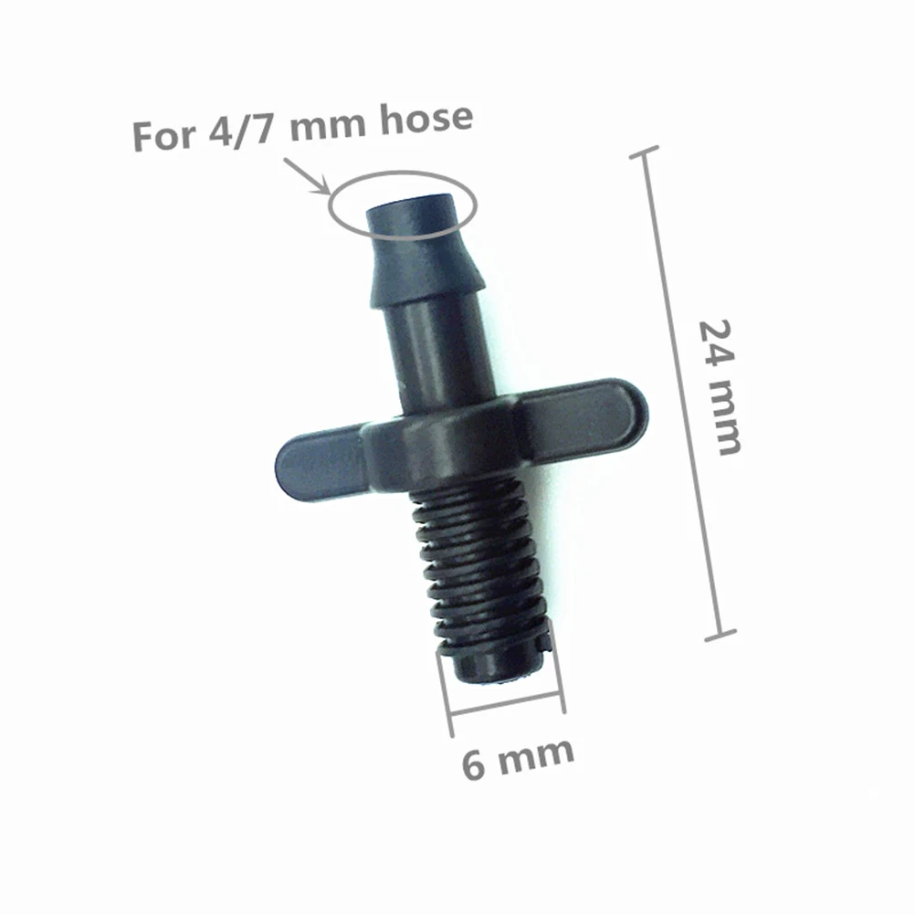 50Pcs Irrigation PVC Adapter 4/7mm Hose Automatic Irrigation Drip Line Adapter Male Pipe Thread x Barb For PE Pipe Emitter Tube hose connector plants irrigation kits drip irrigation irrigation fittings