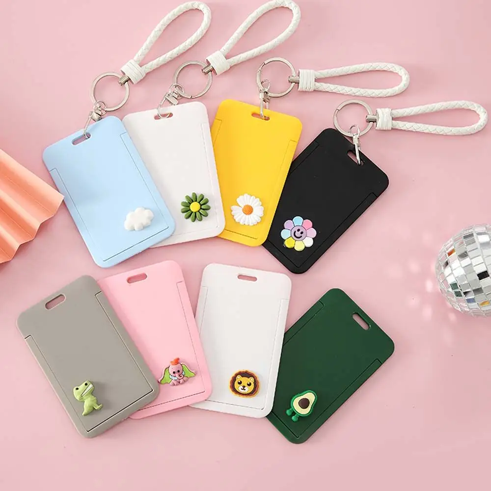 

New Boys Children Bus Card Cover Business Keychain ID Card Holder Bank Card Badge Case