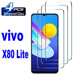 Premium Tempered Glass Screen Protector Film (2/4 Pack) for 2 Pieces (For Vivo X80 Lite)