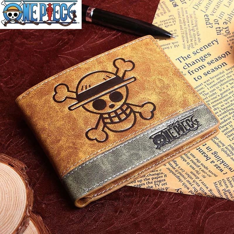 One Piece Anime Figur Brieftasche Ruffy Geldbörse Zoro Ace Bounty Order Skelett Muster Pu Cartoon Kawaii Brieftasche Kartenhalter Geldbörse Geschenk