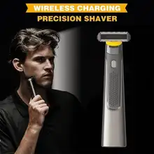 

Wireless Rechargeable Precision Shaver Micro Touch Titanium Trim Back Shaver Handheld Trimmer Shaper TITANIUM TRIM