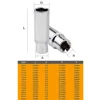 1PC 3/8inch Deep Socket Adapter Medium Fly Hex Long Socket Wrench Heads Chromium-vanadium Steel Ratchet Wrench Adapter 8-24mm 6