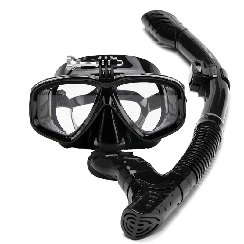 Myopia Gopro Diving Mask Snorkels Set Anti-burst myopic lenses Anti-Fog adult Diving Swimming Easy Breath Tube Snorkel Mask