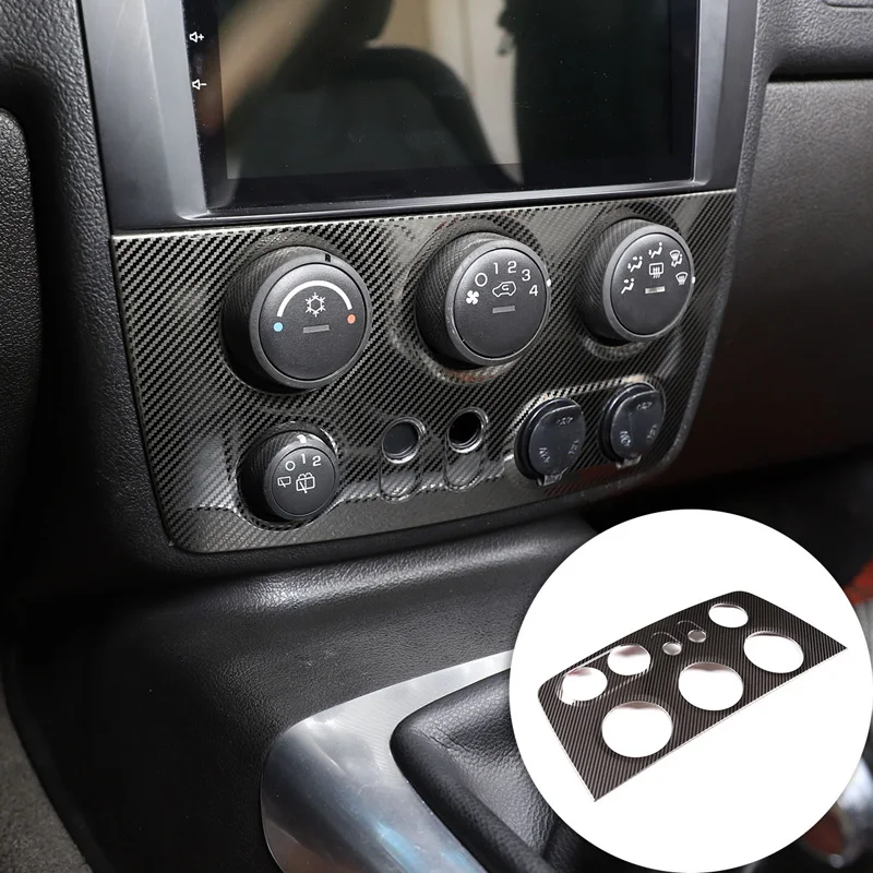 

Stainless Steel Car Central Control Air Conditioner Volume Knob Panel Frame Cover Trim Sticker For Hummer H3 2005-2009 Accessory