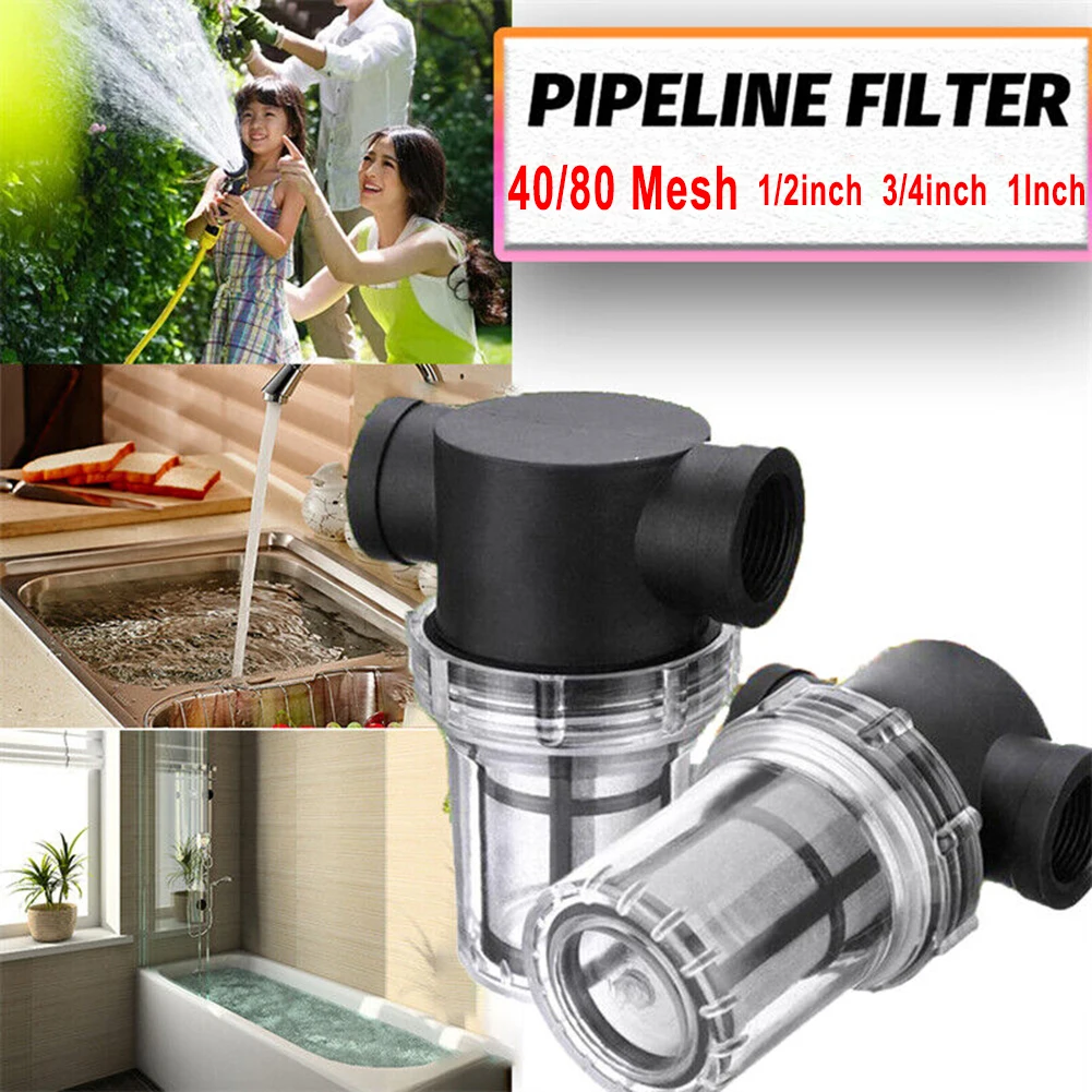 

40 80Mesh Inline Mesh Strainer Water Pump Filter Screen Garden Irrigation 1/2'' 3/4'' 1'' Watering Filter Impurity Prefilter