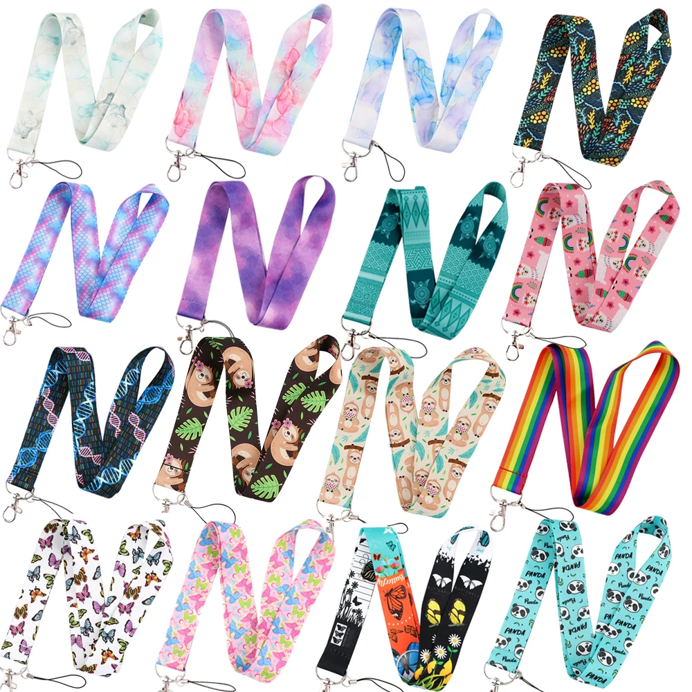 

Lanyard Keychain ID Credit Card Cover Pass Mobile Phone Charm Neck Straps Badge Holder Key Holder Fashion Accessories