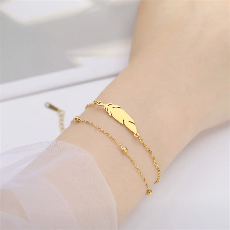 Edelstahl-Armband, Mama-Buchstabe, Charm-Armband für Frauen, Feder, unendlich, mehrschichtige Perlenketten, Schmuck, Liebhaber, Mutter, Geschenke – Detail 8