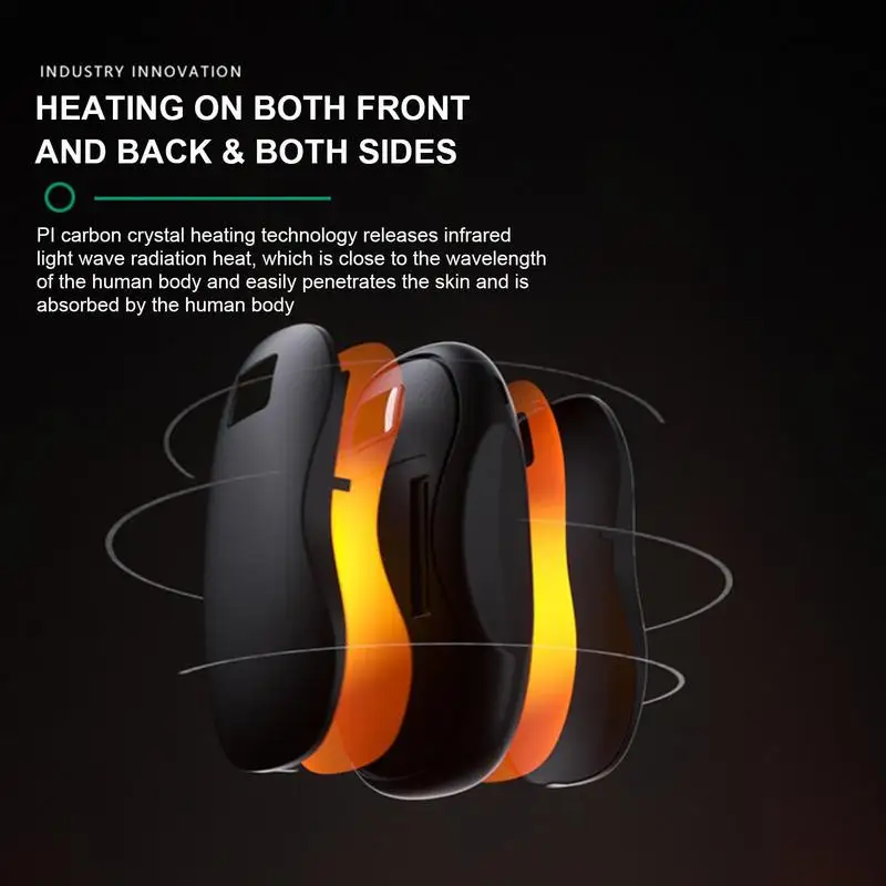 2-in-1 Digital Display Hand Warmer Portable USB Charging Power Bank Three Gear Temperature Adjustable Heater