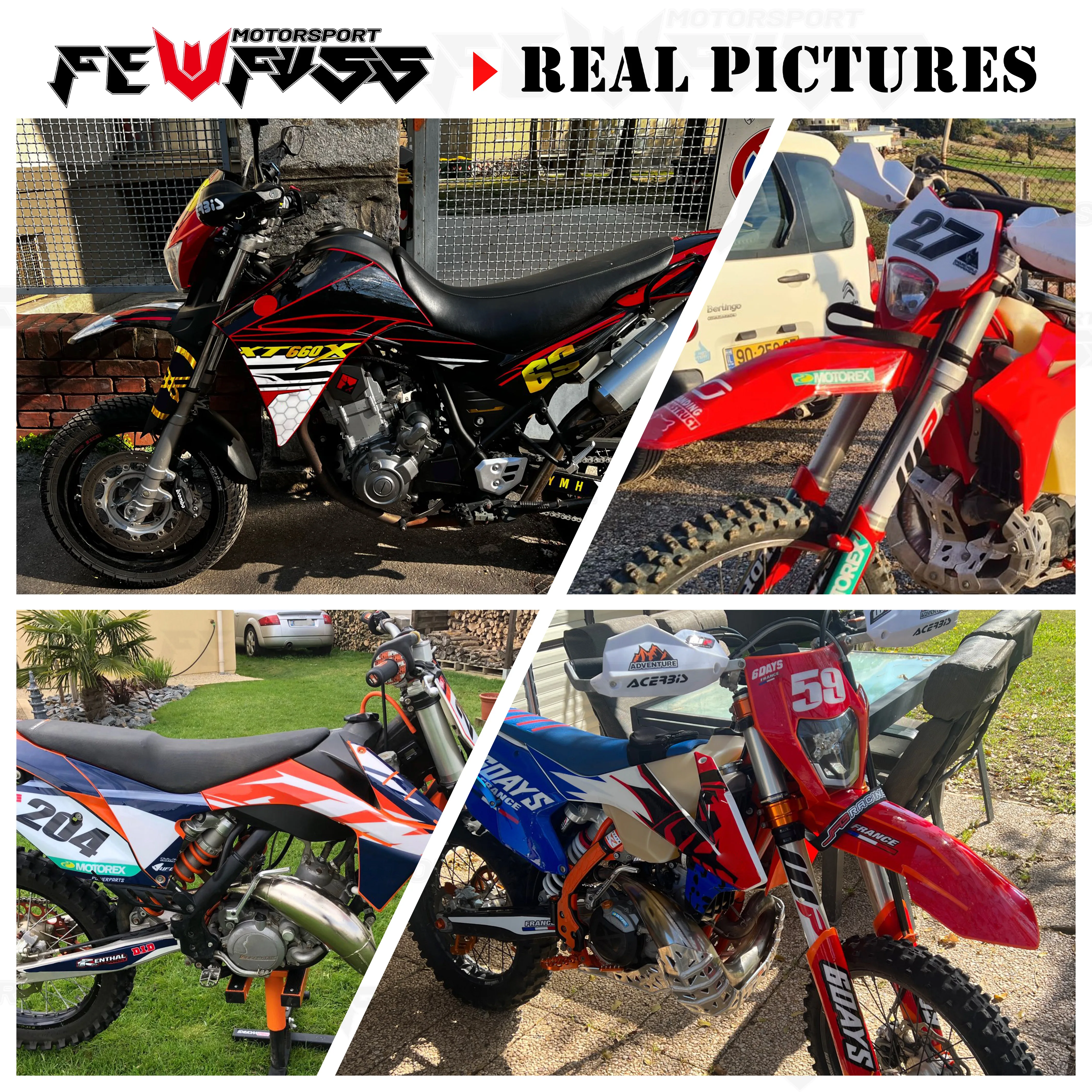 FEWFUSS for KTM EXC EXCF 125 200 250 300 400 450 525 2004 2005 2006 2007 Graphics Decals Stickers Kit Number Name Custom Sticker