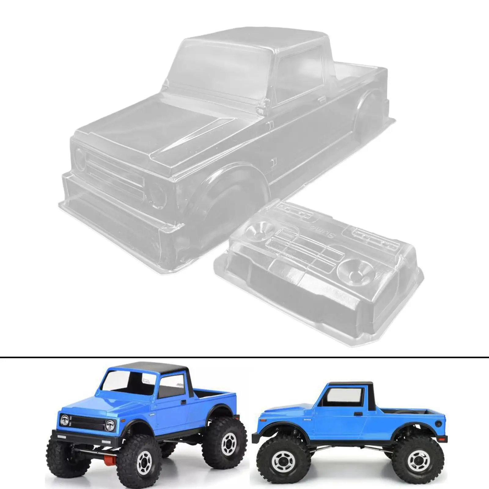 

1/10 313mm Wheelbase Shell Upgrade Parts for SCX10 Vehicles Pickup Truck