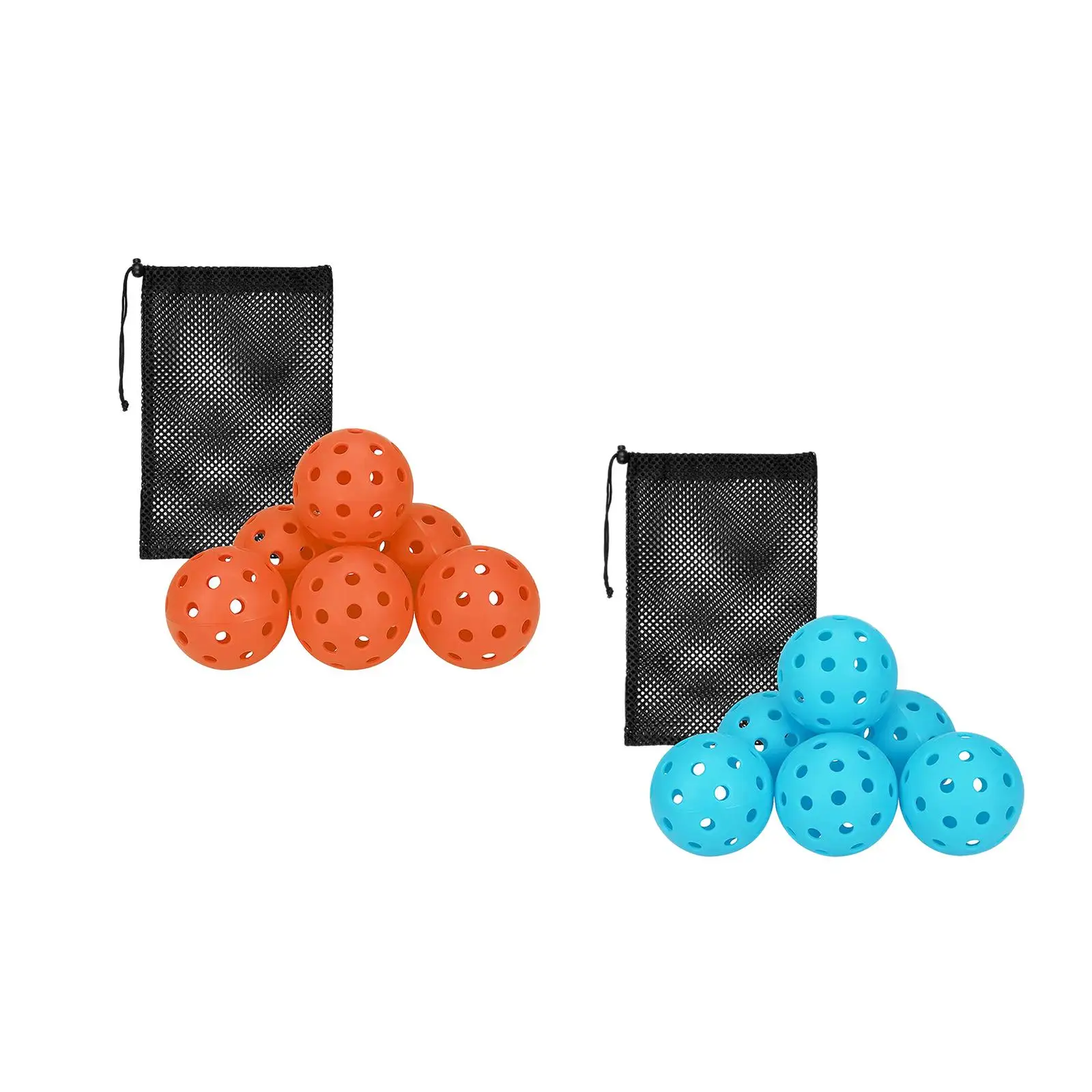 6 x Balls Accessories High Elastic 74mm Durable Pickle Balls Official Size Ball