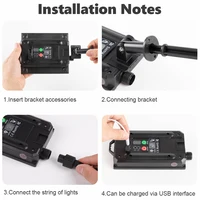 Kit de boîte de commande de guirlande solaire, panneau de batterie au Lithium pour guirlande lumineuse LED 24V, 8 Modes de Flash, charge cc avec télécommande 2