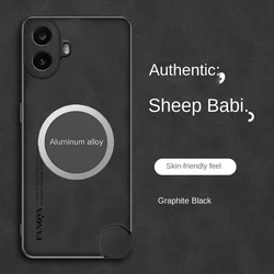 Premium Soft PU Leather Magnetic Protective Case for Phone 1 - Full Coverage Shell (Black)