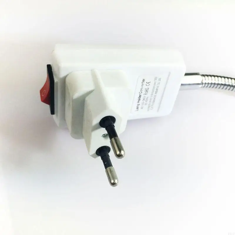 E27 Socket Adapter with On/Off to EU Plug Flexible Extension Lamp Bulb Holder Converter Bulb Extension Adapter