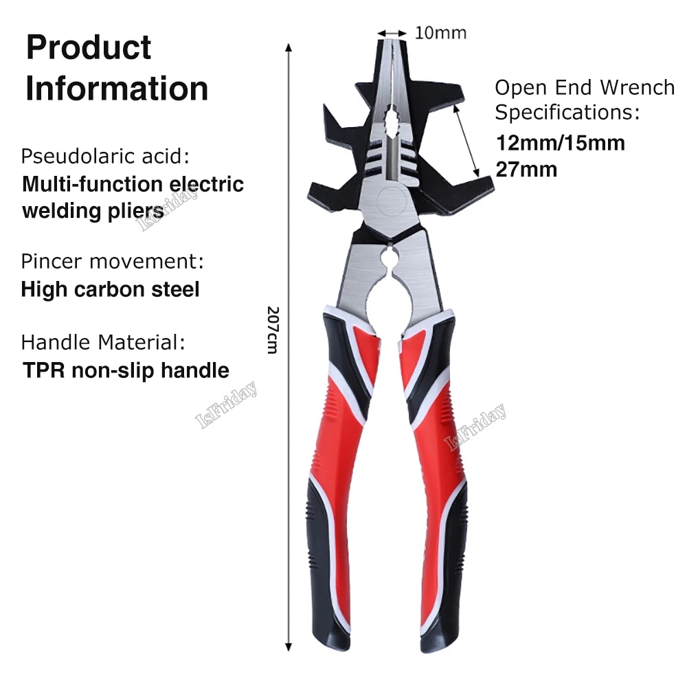 Multipurpose MIG Welding Pliers New Flat Mouth Pincers Wire Cutting Spring Loaded Installation Removing Wire Cutting welding accessories clamp