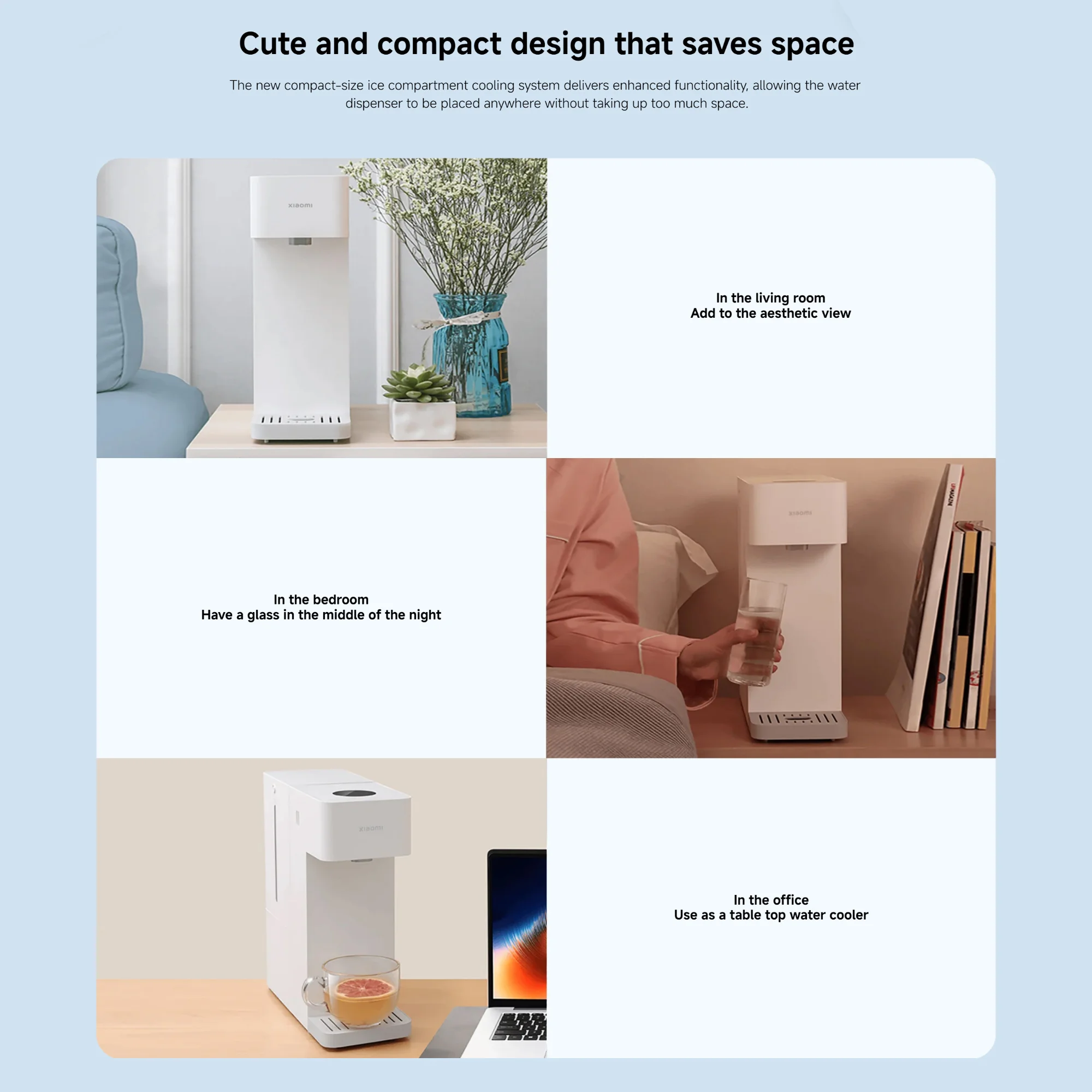 Xiaomi Smart Water Dispenser (Hot and Cold), 3 Seconds Quick Heating and 7°C Cold Water 3L Capacity With Display Mijia App Control