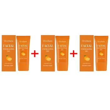 Orange Exfoliating Gel Brighten Facial Exfoliant Lighten Dark Skin Spots Acne Blackhead Remover Oil Control Smooth Face Cleanser