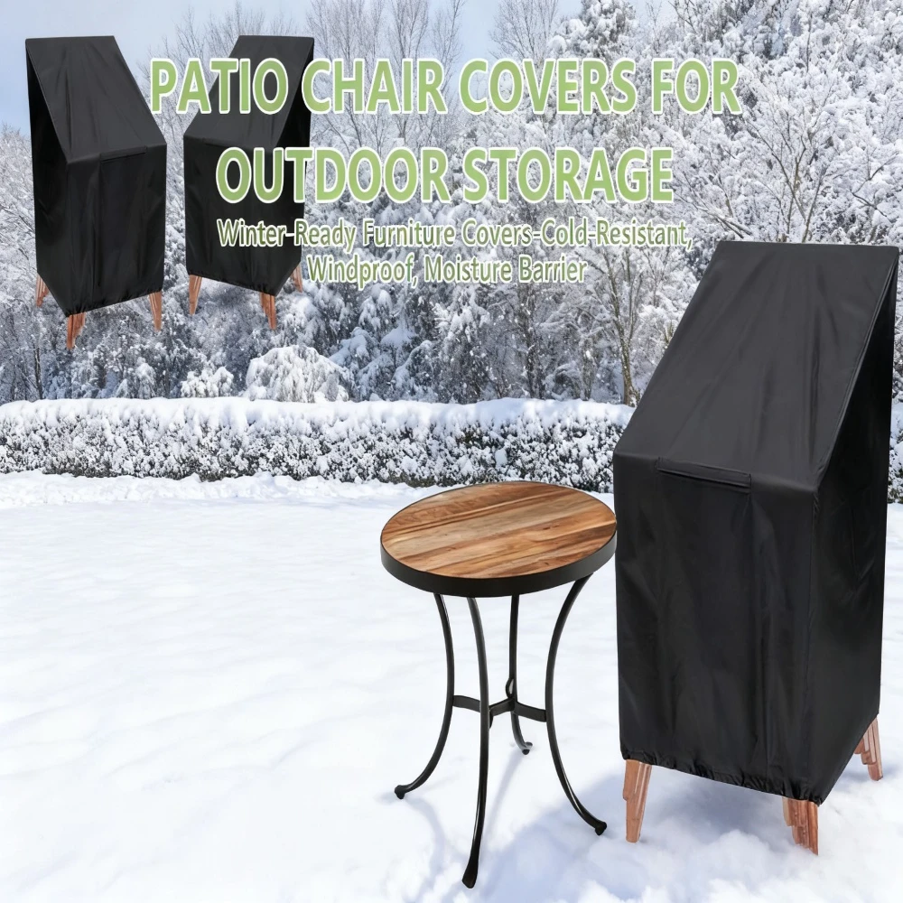 Waterproof Stackable Outdoor Garden Chair Covers - All-Weather Furniture Protection in Multiple Sizes