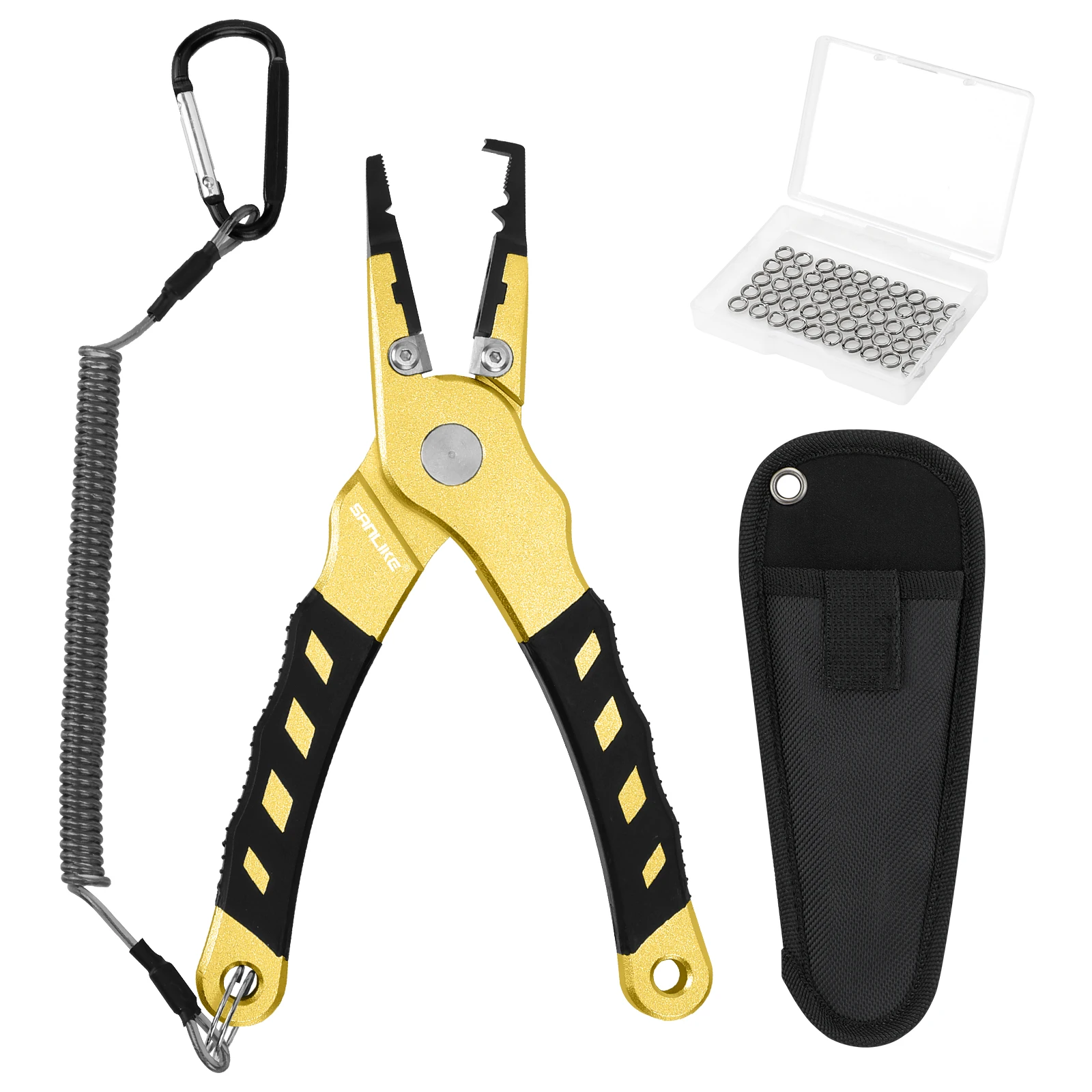 Fish Gripper SANLIKE Fishing Pliers Fish Lip Gripper, Line Cutter